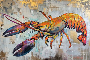 Peindre un homard coloré sur Kunst Kriebels