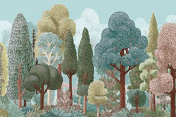Forest Painting | Forest Whispers by Flower Studio