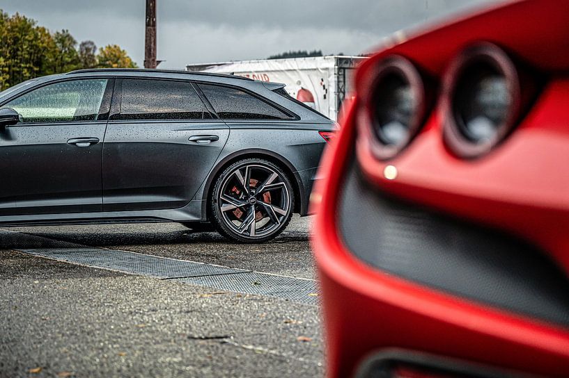 Audi RS6 Avant en Ferrari F8 Tributo van Bas Fransen