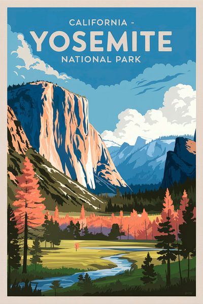 Yosemite, California by Poster Art Shop