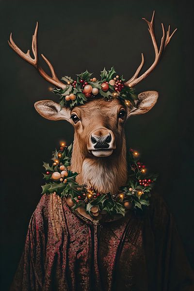Christmas stag by But First Framing