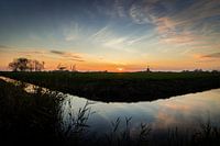 Zonsondergang in de polder