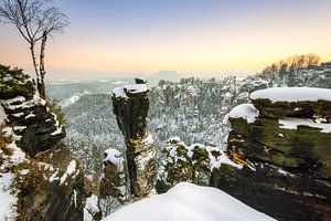 Winterabend am Wehlgrund von Michael Valjak