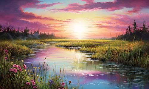 landscape with soft colours