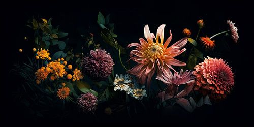 Modernes botanisches Blumenarrangement