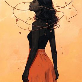 Zeitlose, verträumte Frau von Digital Picture Art