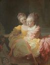 Die beiden Schwestern, Jean-Honoré Fragonard von Meisterhafte Meister Miniaturansicht