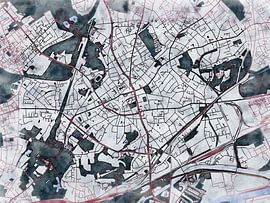 Carte de Bottrop avec le style 'White Winter' sur Maporia