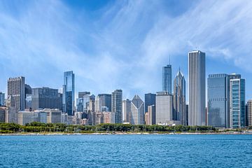 Skyline van Chicago van Melanie Viola