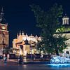 Krakau - Hauptmarkt bei Nacht von Alexander Voss
