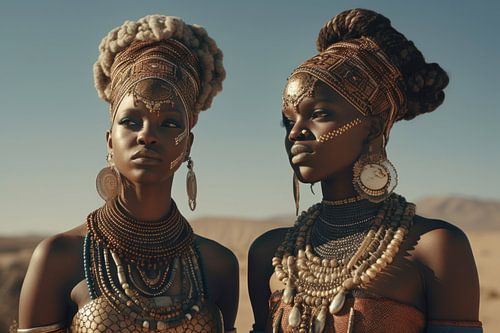 Portret geïnspireerd door de film "Black Panther"