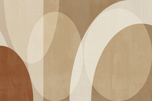 Art moderne abstrait en couleurs brunes sur lin
