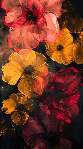 Gele en Roze Bloemenmix