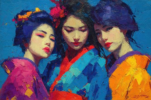 modern japanese art Geisha