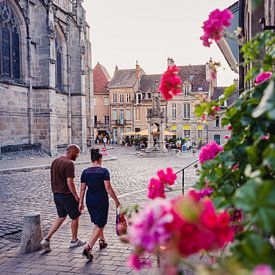 Wandelen in Autun (4:3) van Lolke Bergsma