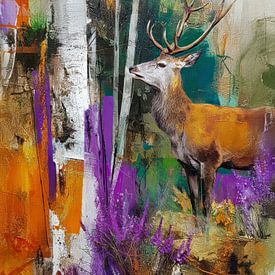 Modern stag painting by ARTemberaubend