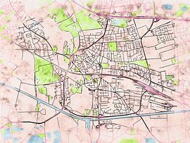 Carte de Peine avec le style 'Soothing Spring' sur Maporia