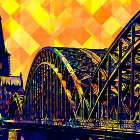 Köln Panorama Pop Art von Michael Bartsch