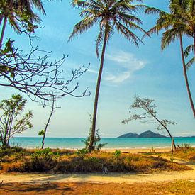 Tropical beach Queensland overlooking Dunk Island, Australia by Rietje Bulthuis