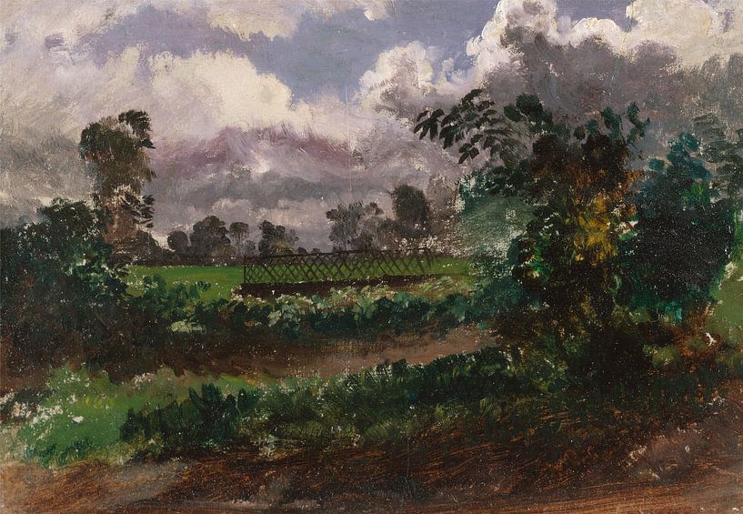 Francis Denby~Ein Blick über den Artist Garden seines Hauses in der Nähe von Exmouth, Devonshire von finemasterpiece