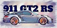Porsche 911 GT2 RS 2018 van JiPé digital artwork thumbnail