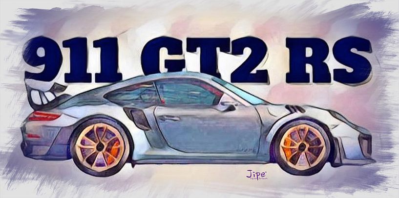 Porsche 911 GT2 RS 2018 van JiPé digital artwork