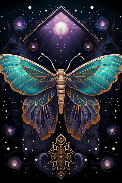 Celestial blue purple butterfly by haroulita