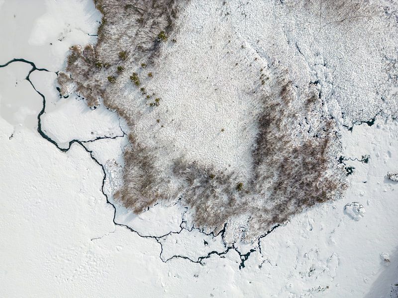 Aerial view in winter by Mustafa Kurnaz