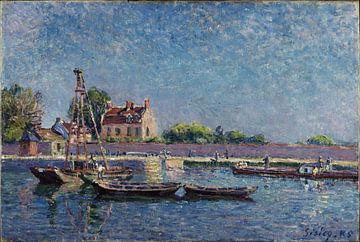 Alfred Sisley, De sluis van Saint-Mammès, 1885 van Atelier Liesjes