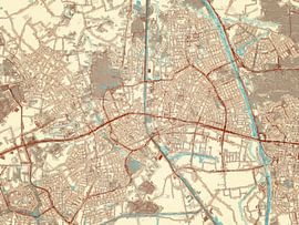 Karte von Helmond im Stil von Blue & Cream von De Kaartenwinkel