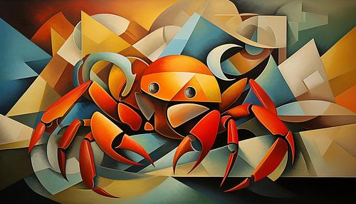 Abstracte krab kubisme panorama