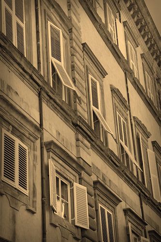 Toscane Italië Lucca Binnenstad Sepia