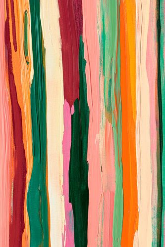 Colourful brushstrokes on a wooden background