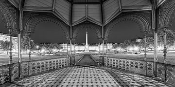 Place du château à Stuttgart - Monochrome sur Werner Dieterich