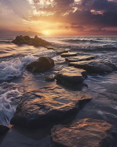 Kustlandschap van fernlichtsicht