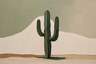 Abstracte cactus in woestijnlandschap van Art & Soul Creations thumbnail