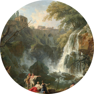 Claude Joseph Vernet,De watervallen bij Tivoli, met de Villa van