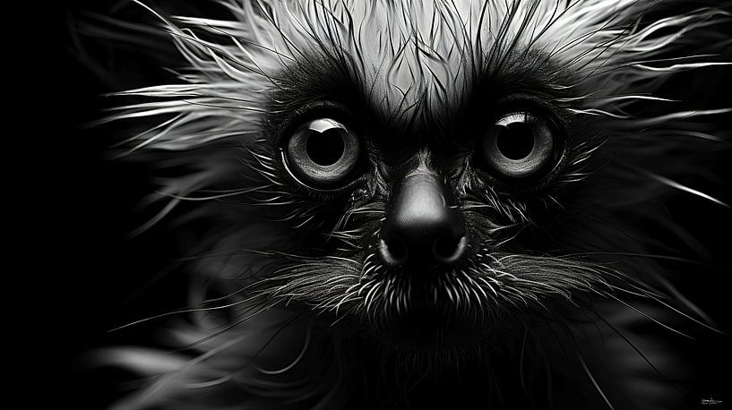 wilde dieren in zwart-wit van Gelissen Artworks