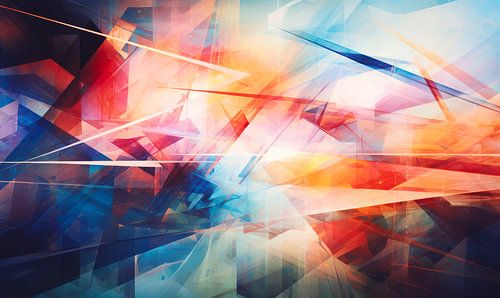 Dynamisch abstract schilderij