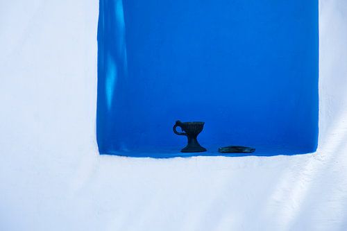 Blanc et bleu grecs