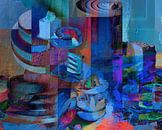 Composition in blue and red by Nop Briex thumbnail