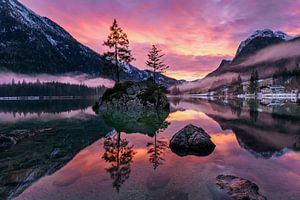 incredible sunset at Hintersee