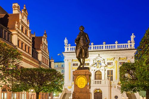 Naschmarkt in Leipzig bij nacht