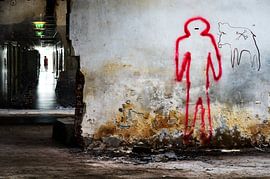 Exit diptych graffiti by René Glas