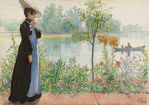 Karin By The Shore, Carl Larsson