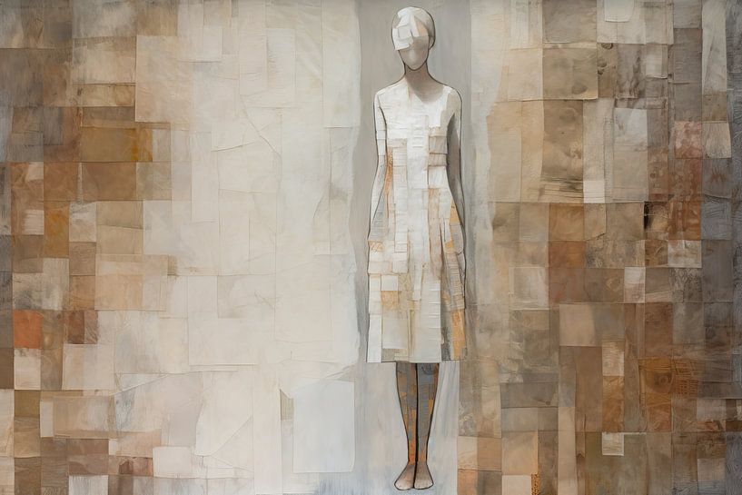 Painting Abstract Female Figure - "Quietness" by ARTEO Paintings