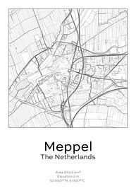 Stadtplan - Niederlande - Meppel von Ramon van Bedaf