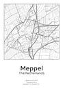 Stads kaart - Nederland - Meppel van Ramon van Bedaf thumbnail