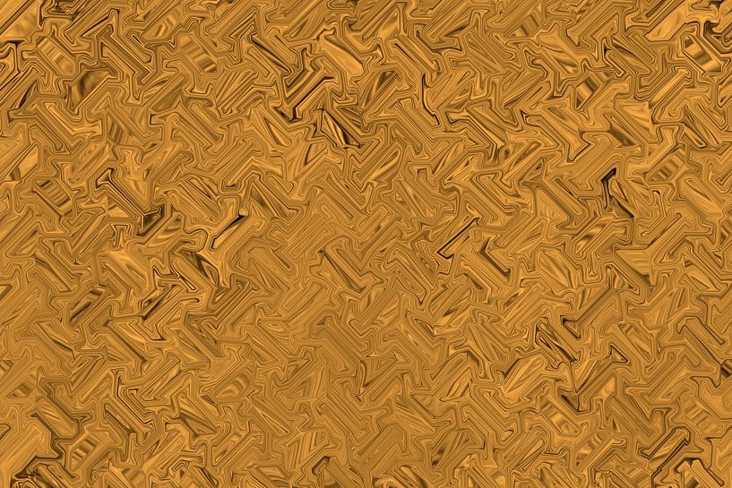 Abstraction métallique dorée 2. Motif abstrait moderne par Dina Dankers