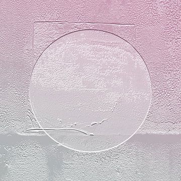Modern Japandi moon abstraction in pastel colours